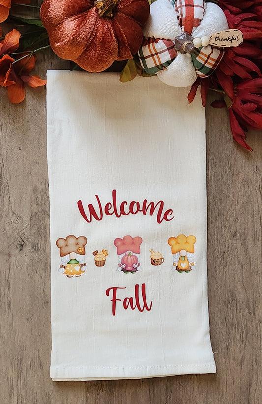 Welcome Fall Kitchen Towel