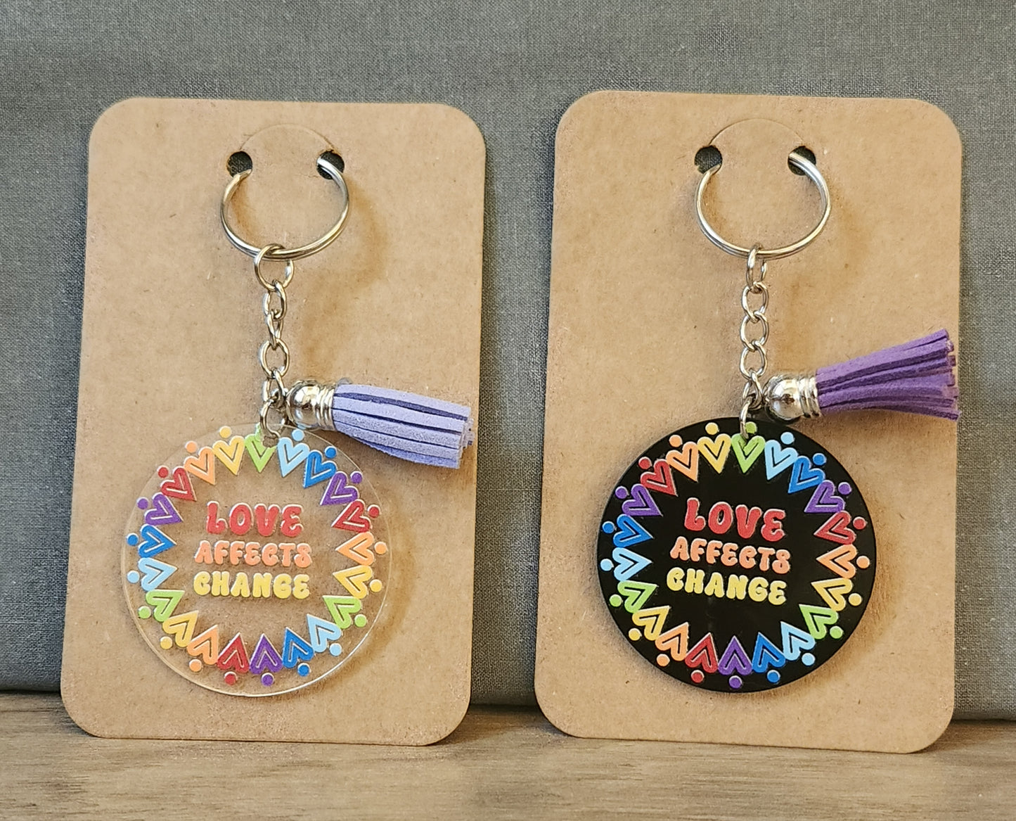 Love Affects Change Keychain
