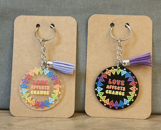 Love Affects Change Keychain