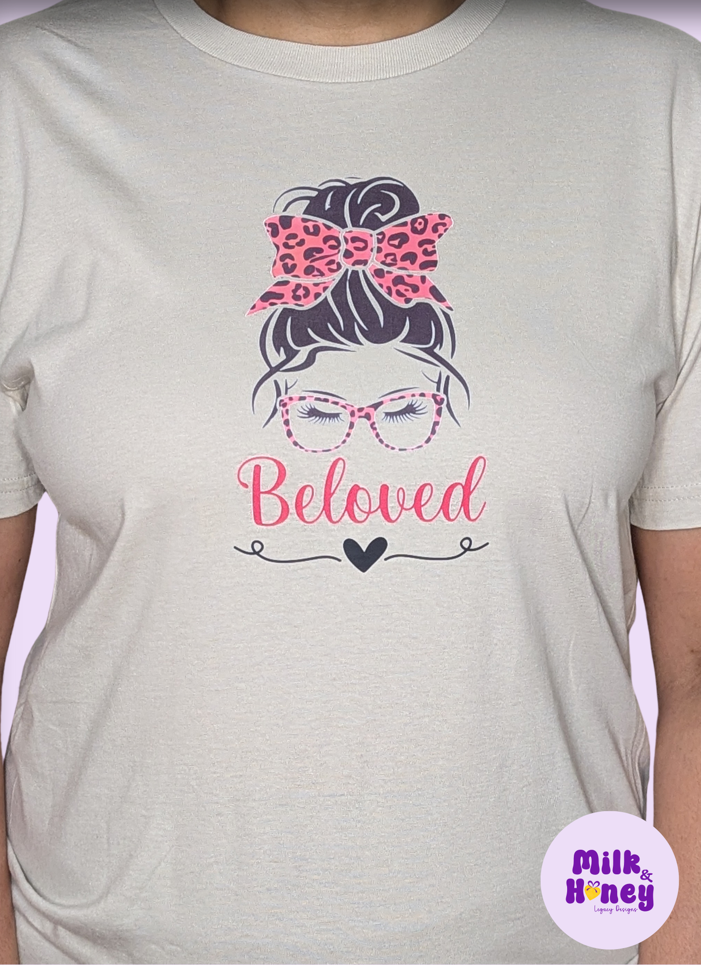 Beloved Messy Bun with Glasses T-shirt