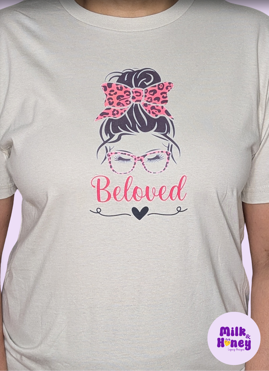 Beloved Messy Bun with Glasses T-shirt